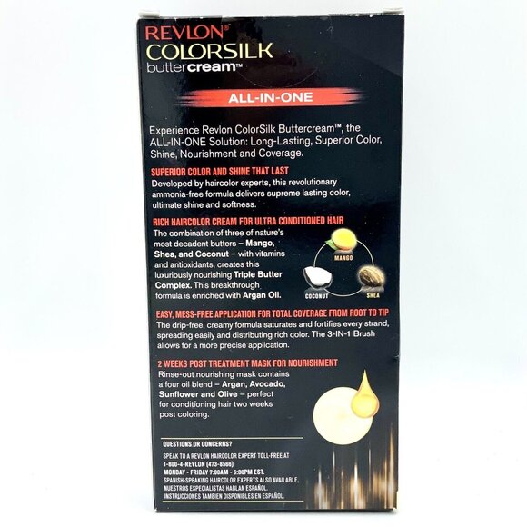 Revlon ColorSilk ButterCream Hair Color Dark Brown 40 30N NEW Unopened - Picture 3 of 8